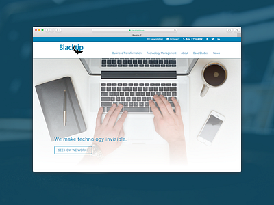 Blacktip IT - Site Redesign awkward hands home page redesign typedjs web development