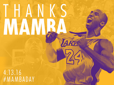 Thanks Mamba 24 8 duotone gold kobe kobe bryant lakers mambaday mvp nba purple retirement