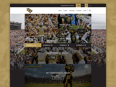 UCF Football Redesign Concept football knights ncaa redesign site ucf