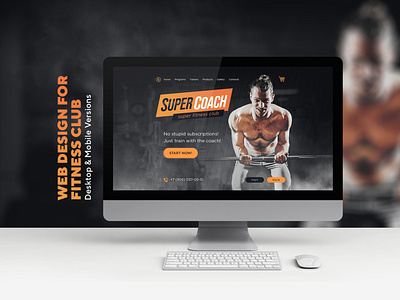 Web Design - Fitness Club fitness club landing page uxuidesign web design website website design