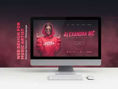 Web Design - Music Artist first screen home page homepage homescreen music artist uxui uxuidesign web web design website
