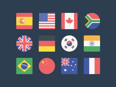 Flags By Inktrap flag flags flat graphic graphic design icon icon set icons