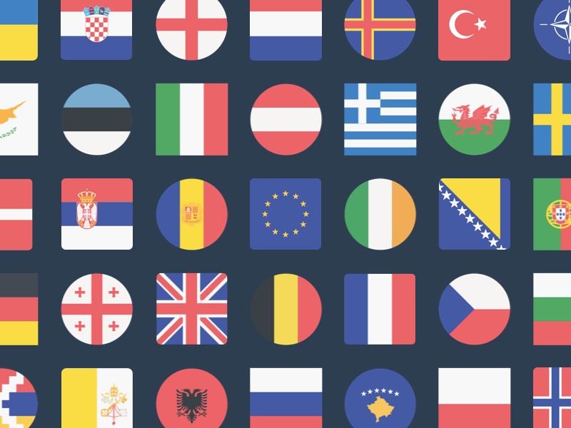 The Flags of Europe Icon Set by Inktrap on Dribbble