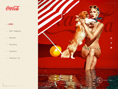 Coca-Cola redesign design minimal ui ux web