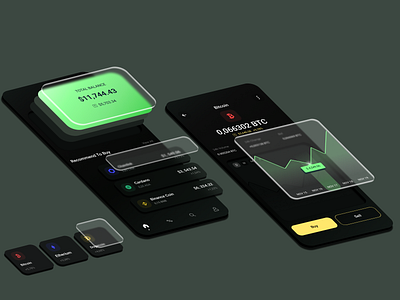 Mobile Crypto App app design ui ux