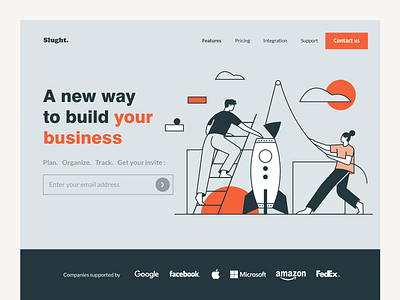 Business teamwork Landing page