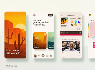 My Tribe | Mobile App Design app branding design ui ux