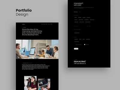 Simple Portfolio Design branding landing page portfolio simple ui design ux design website design