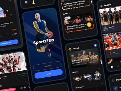 Sports Fan Mobile App Design android app game ios app mobile app players sports app ui ux design