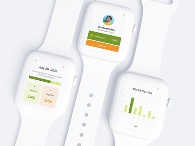 AR Calories Management | Apple Watch Design apple watch ar augmented reality design food health ios app mobile app ui ux design