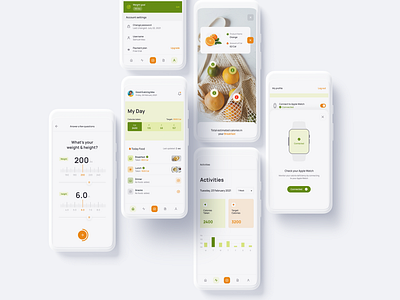 AR Calories Management Apple Watch Responsive | Mobile App ar augmented reality calories dashboard design design food health ios app management mobile app ui ux design