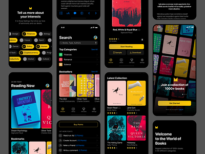 Books Reading | Mobile App Design book reading dashboard design design ios app mobile app ui ux design