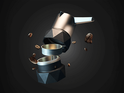 POLLY moka pot coffee moka pot vizualization