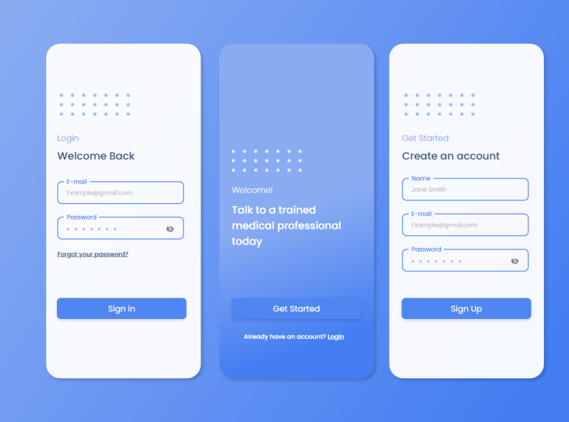 Sign up UI by Heather Mazzonna on Dribbble