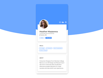 User Profile - Daily UI 006 dailyui dailyui006 dailyuichallenge design ui