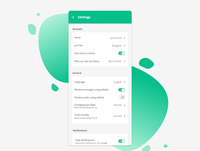 Settings - Daily ui 007 app dailyui dailyui007 dailyuichallenge design minimalist ui ux