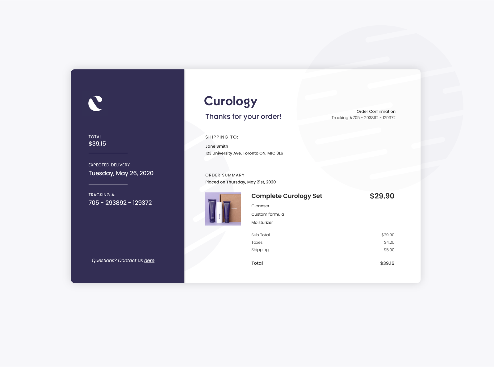 Daily Ui 017 - Email Receipt By Heather Mazzonna On Dribbble