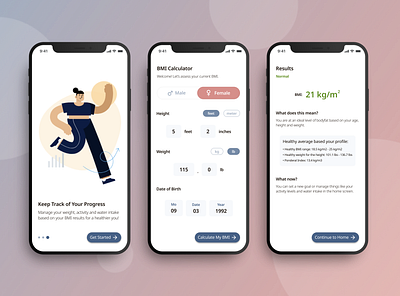 Daily UI #4 - Calculator bmi calculator dailyui dailyui004 dailyuichallenge design health health app healthy mobile ui mobileui ui ui design uidesign uiux