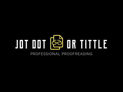 Jot Dot or Tittle Logo branding design logo