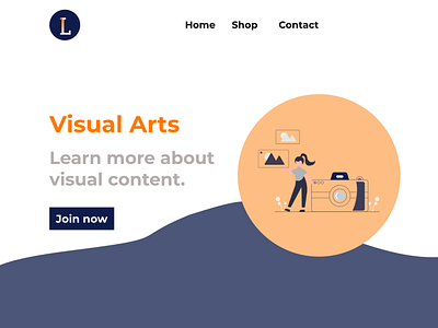 Home Page for Visual Arts Website