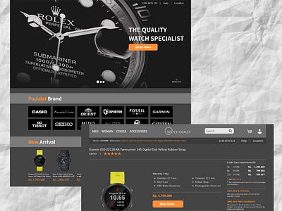 Watch Store design ui ux web