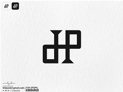 DHP Monogram Logo branding design dhp logo dhp monogram dhp monogram logo flat illustration logo logo for sale minimal monogram type ui uidystd vector widydm