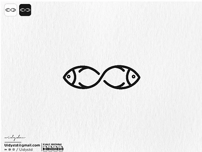 Infinity Fish Logo branding design fish flat illustration infinity infinity fish logo logo logo for sale minimal monogram type ui uidystd vector widydm