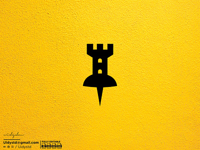 Tack Castle Logo branding castle design flat illustration logo minimal monogram tack tack castle logo type ui uidystd vector widydm