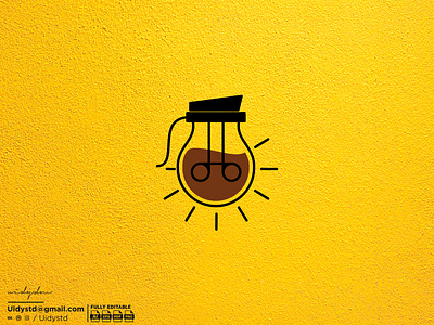 Light Coffee Logo branding coffee design flat illustration light light coffee logo logo minimal monogram type ui uidystd vector widydm