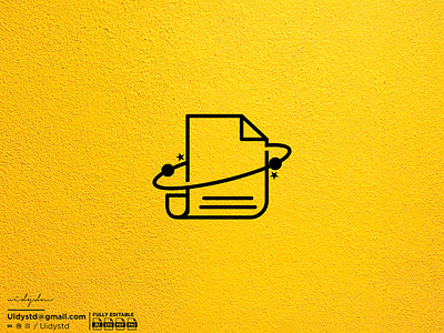 Paper Planet Logo V.2 branding design flat illustration logo minimal monogram office paper paper planet logo planet type ui uidystd vector widydm
