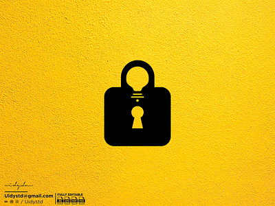 Light Lock Logo branding design flat illustration light lock lock light logo logo minimal monogram type ui uidystd vector widydm