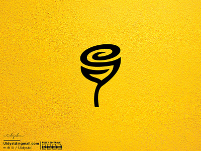 S Flower / Rose Logo branding design flat flower illustration logo minimal monogram rose s s flower rose logo type ui uidystd vector widym