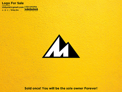 M Mountain Logo branding design flat illustration logo logo for sale m m mountain logo minimal monogram mountain type ui uidystd vector widydm