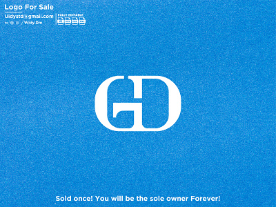 GD Monogram Logo branding design flat gd gd monogram logo illustration logo logo for sale minimal monogram type ui vector