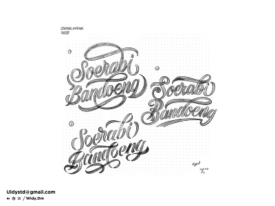 Lettering Soerabi Bandoeng. custom custom lettering font letter lettering procreate type typeface typhography