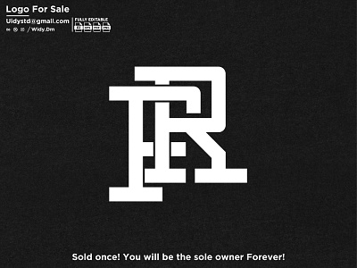 FR / RF Monogram Logo brand identity branding design fr logo fr monogram fr monogram logo illustration logo logo for sale minimal monogram rf logo rf monogram rf monogram logo type vector visual identity