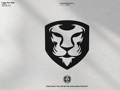 Lion Shield Logo brand identity branding design emblem esport flat heraldry illustration lion lion heraldry logo lion shield logo logo logo for sale mascot minimal monogram shield type ui vector