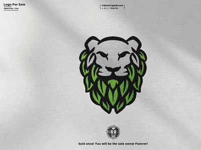 Lion Leaf Logo branding design illustration leaf lion lion leaf logo logo logo for sale minimal monogram type ui vector