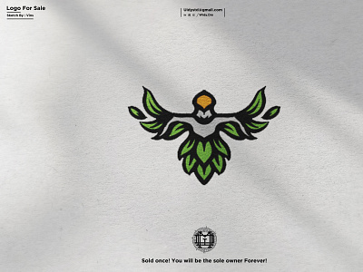Bird Leaf Logo bird bird leaf logo branding design illustration leaf logo logo for sale minimal monogram type ui vector