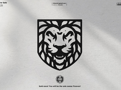 Lion Shield Logo branding design illustration lion lion shield logo logo for sale luxury minimal monogram shield type ui vector
