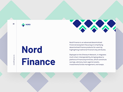 Nord Finance branding creative crypto defi infographic minimalist nord finance ui