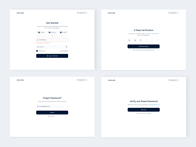 Log In Screens 2fa design forgot password log in minimalist product onboarding sign up ui