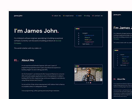 Browse thousands of Minimalist Developer Portfolio images for design ...