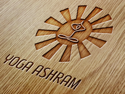 Yoga Ashram Logo Design branding logo yoga