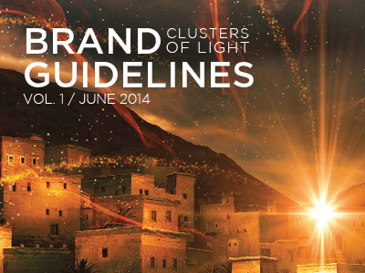 Clusters of Light Brand Manual brand book branding design editorial event