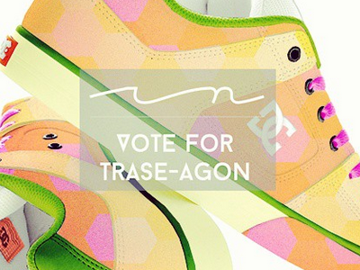 Trase-agon bold colorful colors dc design shapes shoes sports textile