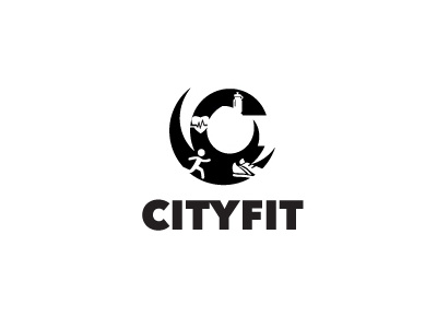Cityfit logo design icon identity logo minimalist typography