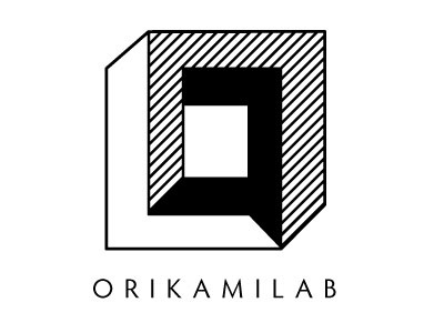 Orikami Lab clean design geometric icon identity lines logo minimalist typography