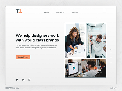 TT - Web Design Concept cape town design freelance web designer freelancer landing page minimal ui ui ux ui design uiux