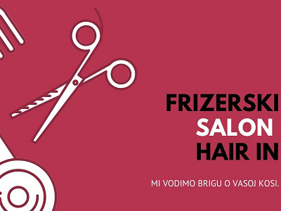 FRIZERSKI SALON HAIR IN buisness card design graphic